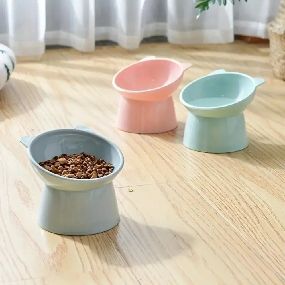 Elevated Tilted Cat Food Water Bowl